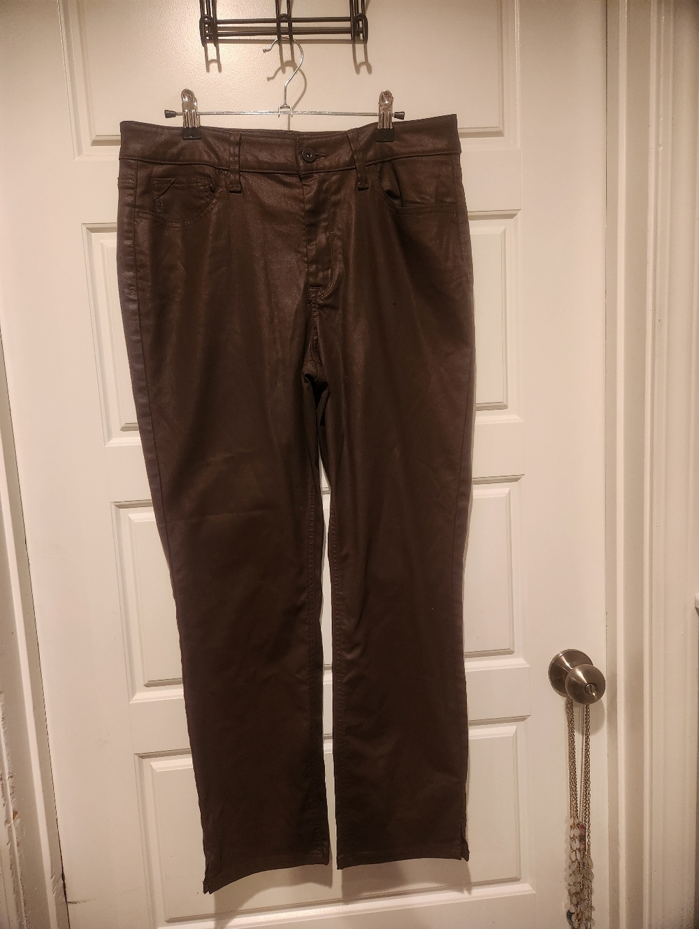 Edgely By Maurices Brown Faux Leather Pants